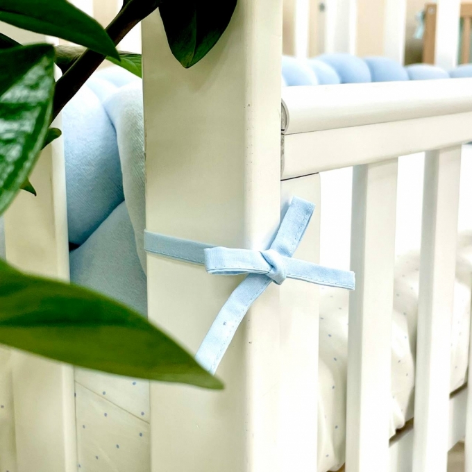 Protectie laterala patut bebe albastru (4)